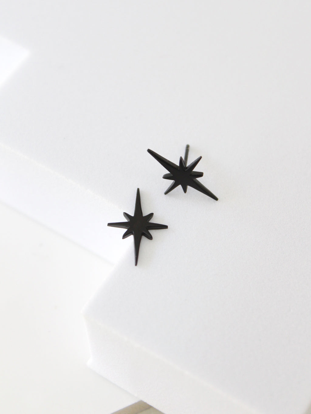 Starburst Studs | minimal steel earring studs -Gold / Single-Gold / Pair-Stainless Steel / Single-Stainless Steel / Pair-Satin Black / Single-Satin Black / Pair -STUDIYO Jewelry 