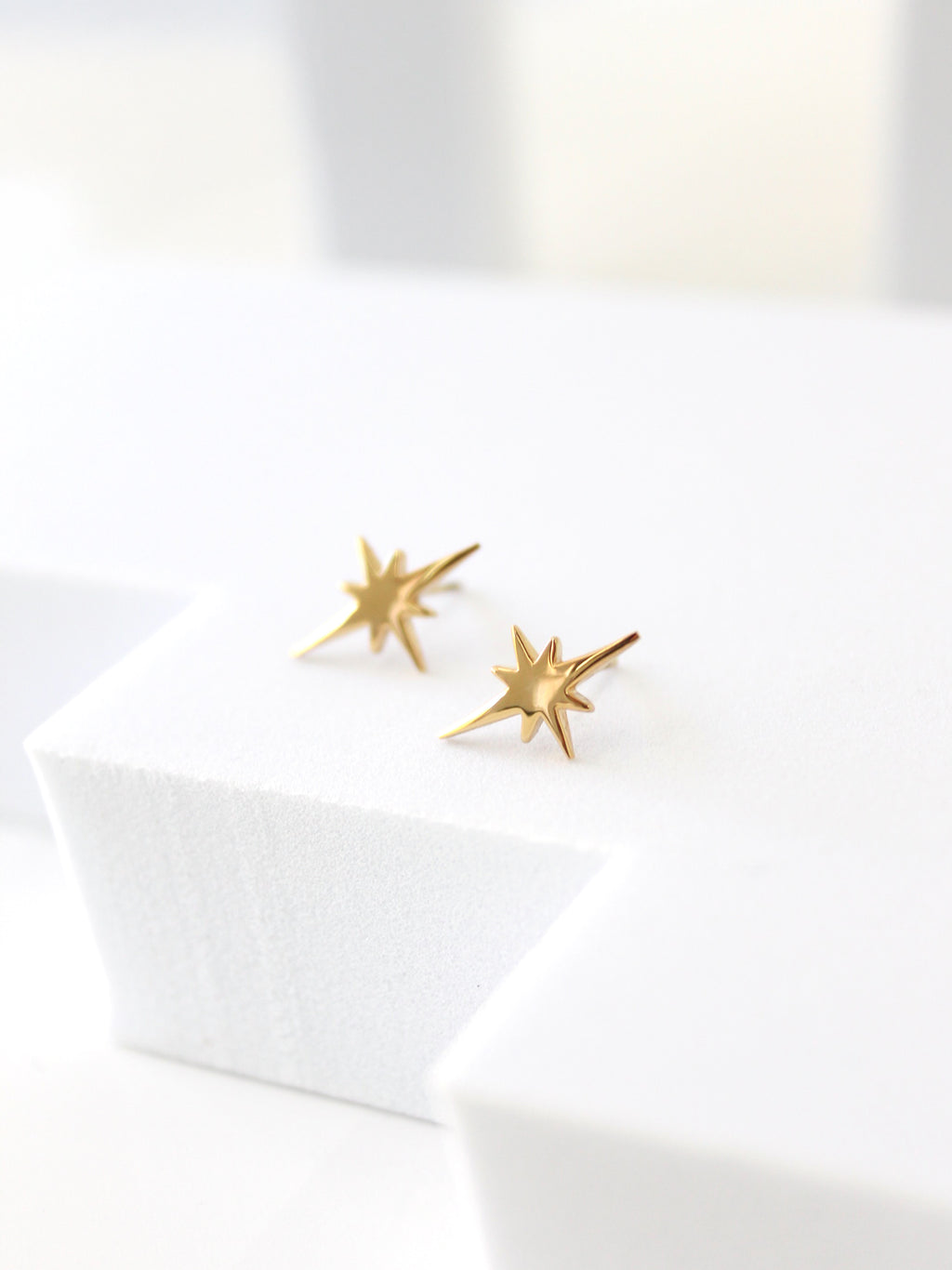 Starburst Studs | minimal steel earring studs -Gold / Single-Gold / Pair-Stainless Steel / Single-Stainless Steel / Pair-Satin Black / Single-Satin Black / Pair -STUDIYO Jewelry 