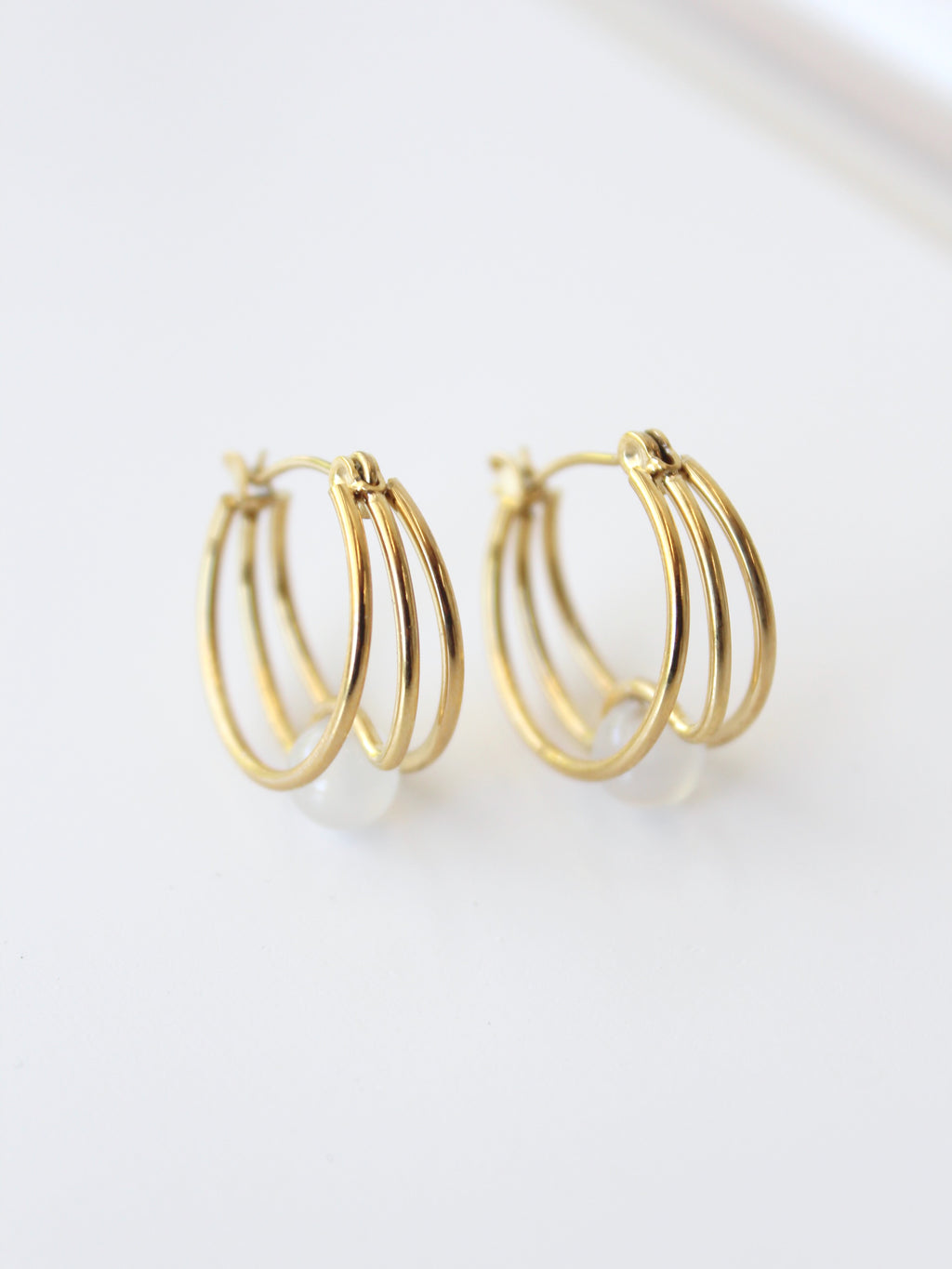 Presa Hoops | mini jade hoop earrings -Gold-Rhodium -STUDIYO Jewelry 