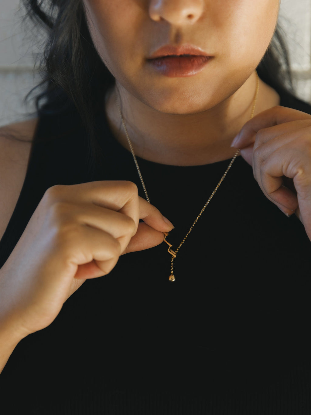 Cascade Lariat | Adjustable Lariat Necklace -Sterling Silver-Gold Vermeil -STUDIYO Jewelry 