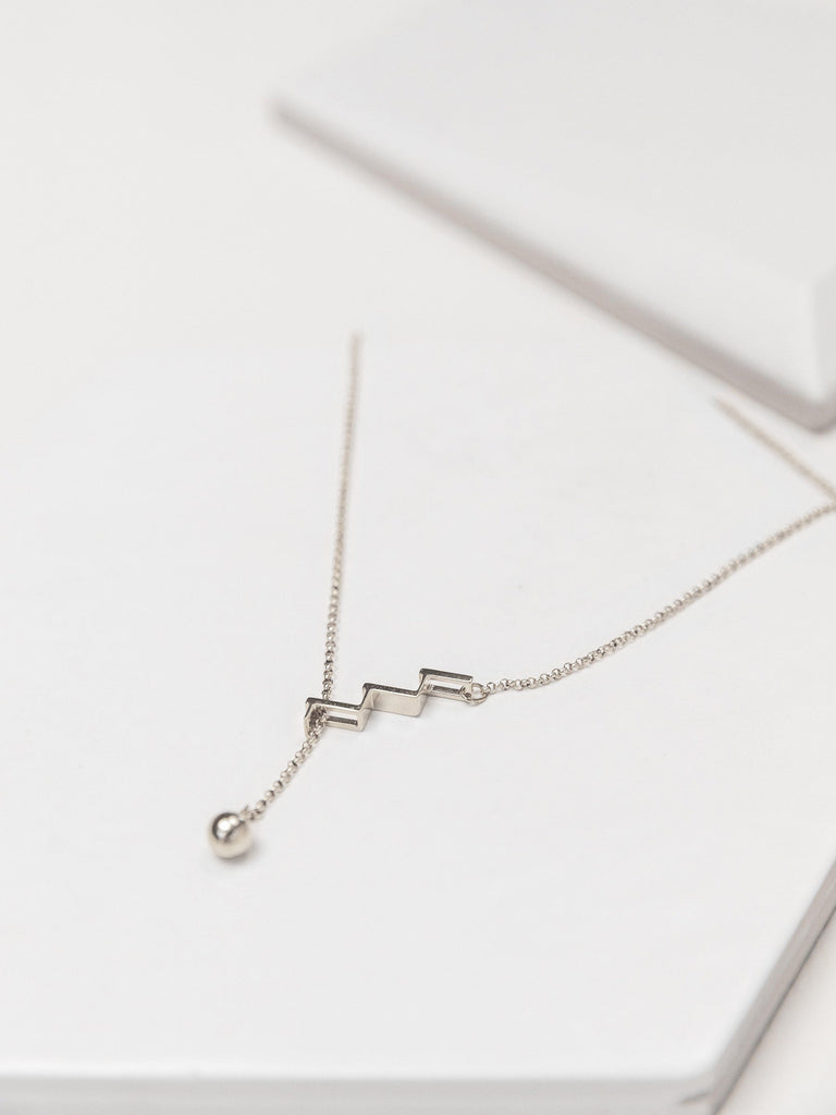 STUDIYO Jewelry Necklace Sterling Silver Cascade Lariat | Adjustable Lariat Necklace