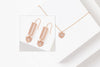 STUDIYO Jewelry Set Rose Gold CHARTRES Set | elegant stainless steel earring and necklace set