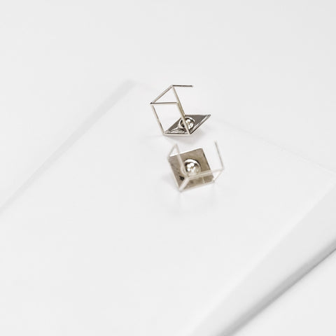 STUDIYO Jewelry Earrings Sterling Silver Cubic Studs | Ready to Ship