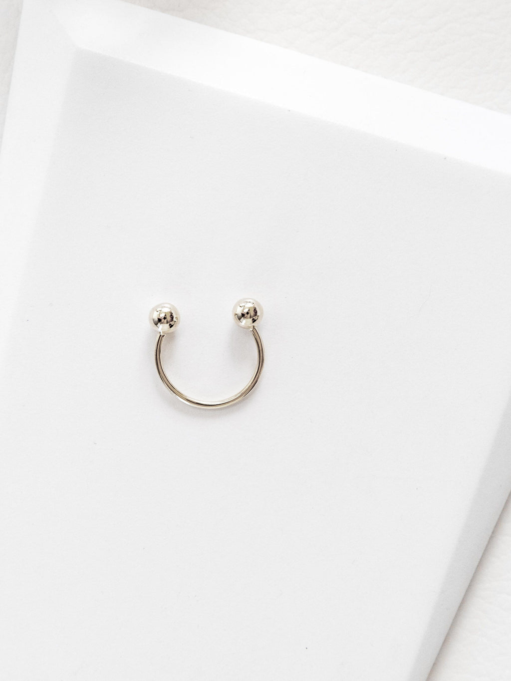 STUDIYO Jewelry Ring Sterling Silver / 4 Dot Duo Ring | Floating Ball Illusion Ring