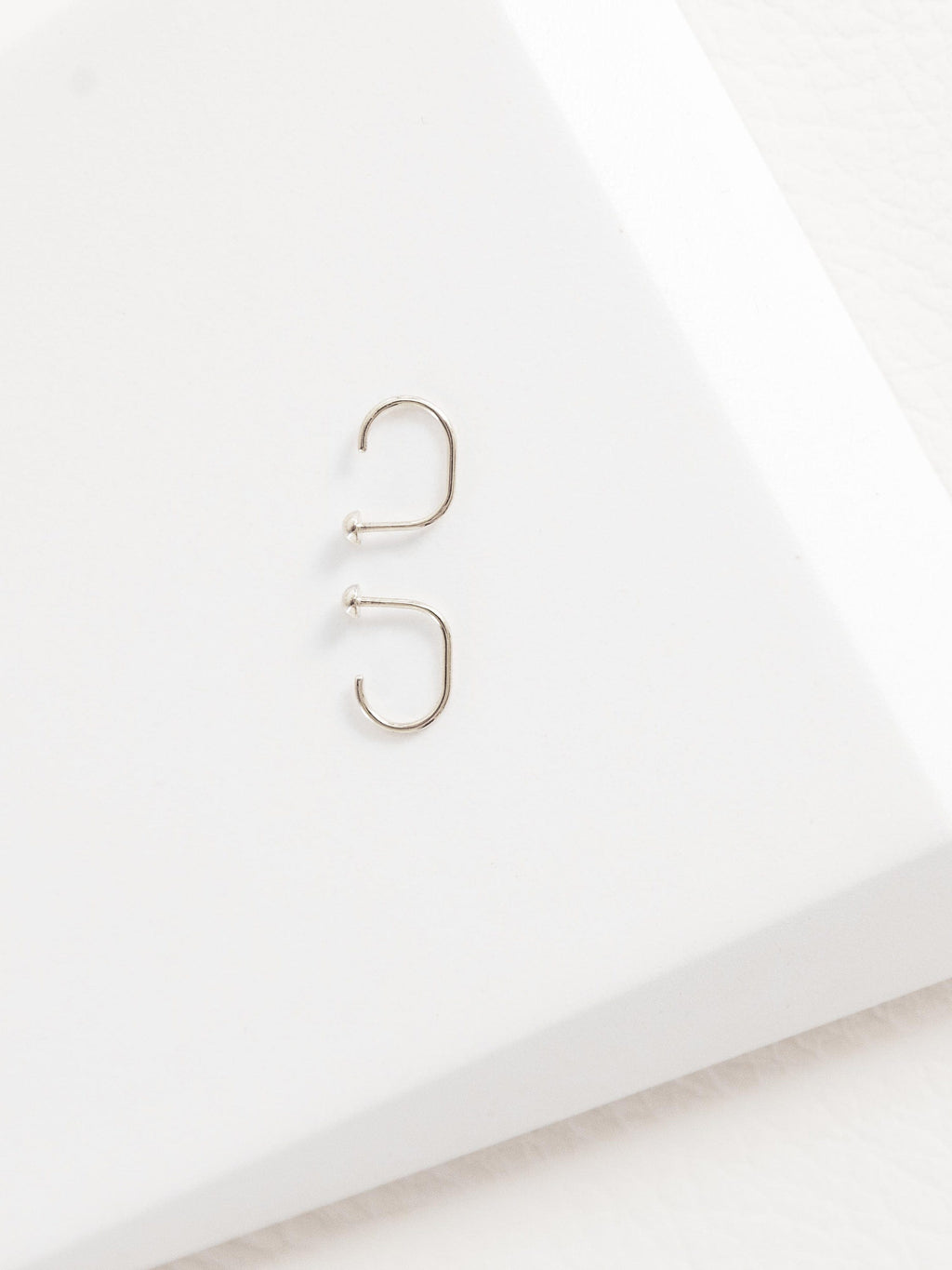 Dot Huggies | Minimal Backless Earrings -Sterling Silver-Gold Vermeil -STUDIYO Jewelry 