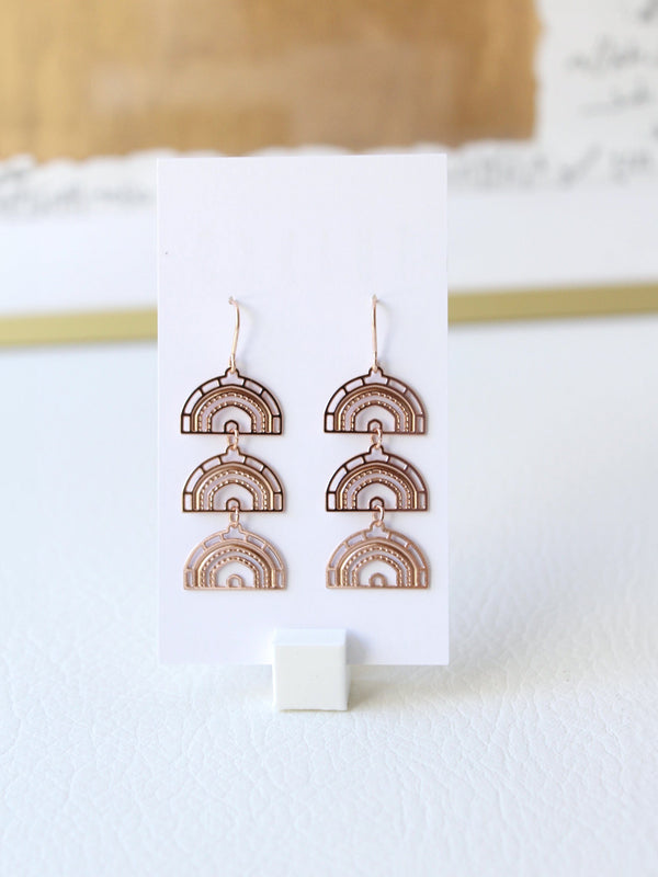 STUDIYO Jewelry GGSS-02 | rose gold stainless steel earrings