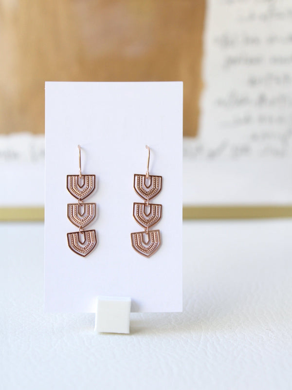 STUDIYO Jewelry GGSS-03 | rose gold stainless steel earrings