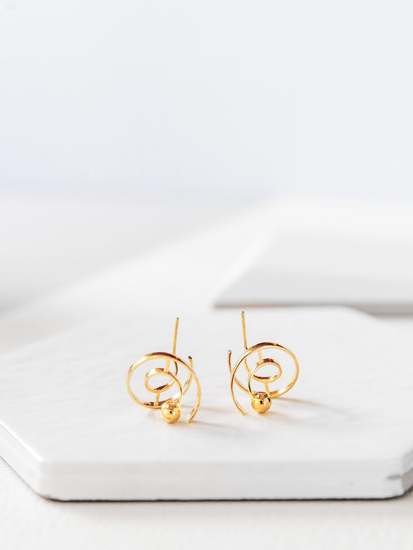 STUDIYO Jewelry Earrings Helix Studs | Floating Spiral Earrings