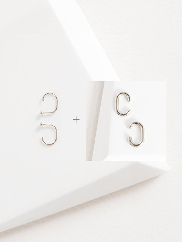 STUDIYO Jewelry Earrings Huggie and Cuff Set | Minimal Ear Stack Set