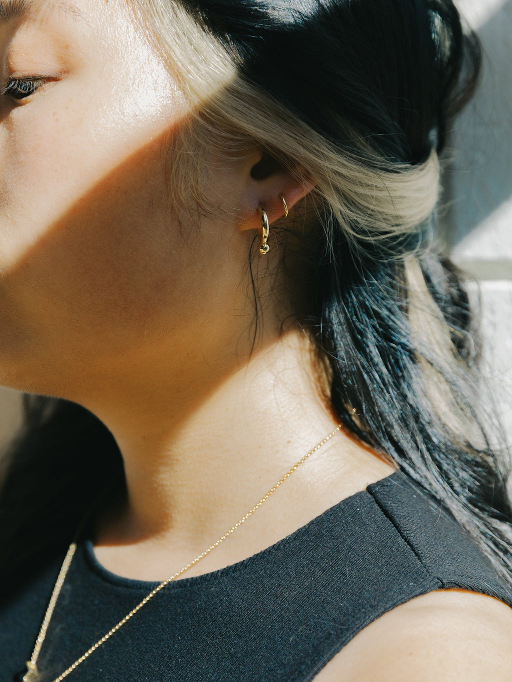 Neutra Fusion Hoops | Illusion Double Hoops -Sterling Silver-Gold Vermeil -STUDIYO Jewelry 