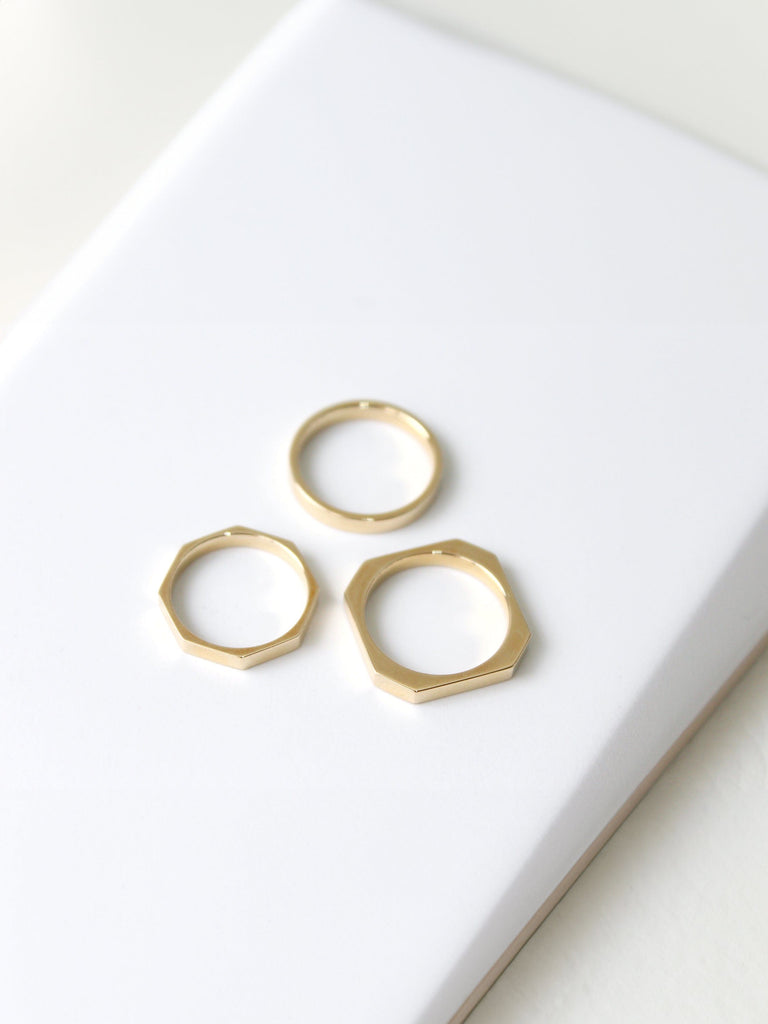 STUDIYO Jewelry Ring Octagon Band | unisex made to order rings