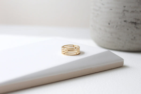 STUDIYO Jewelry Ring Tile Ring | tile patterned ring