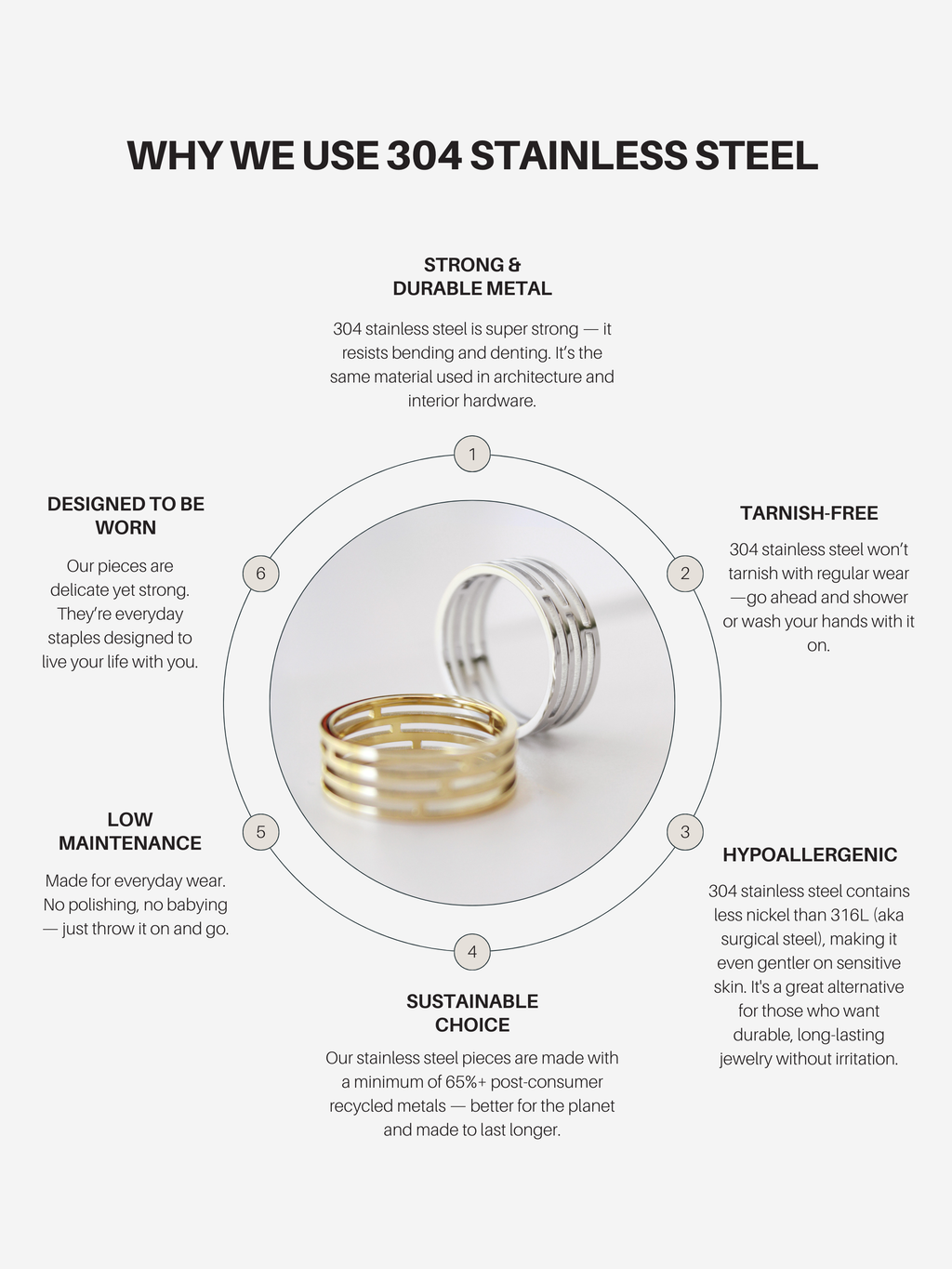 Tile Ring | tile patterned stainless steel ring -Gold / 6-Gold / 7-Gold / 8-Gold / 9-Rhodium / 6-Rhodium / 7-Rhodium / 8-Rhodium / 9 -STUDIYO Jewelry 