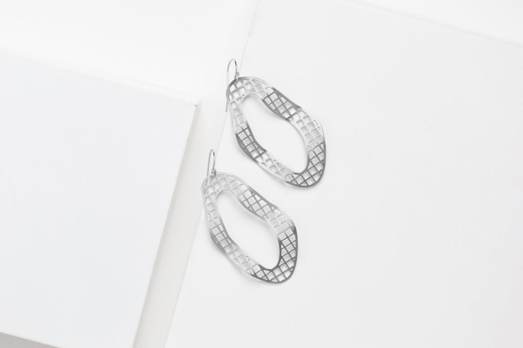 STUDIYO Jewelry Earrings Stainless Steel / Stainless Steel Ear Wires KINETIC Earrings | hand bent brass earrings
