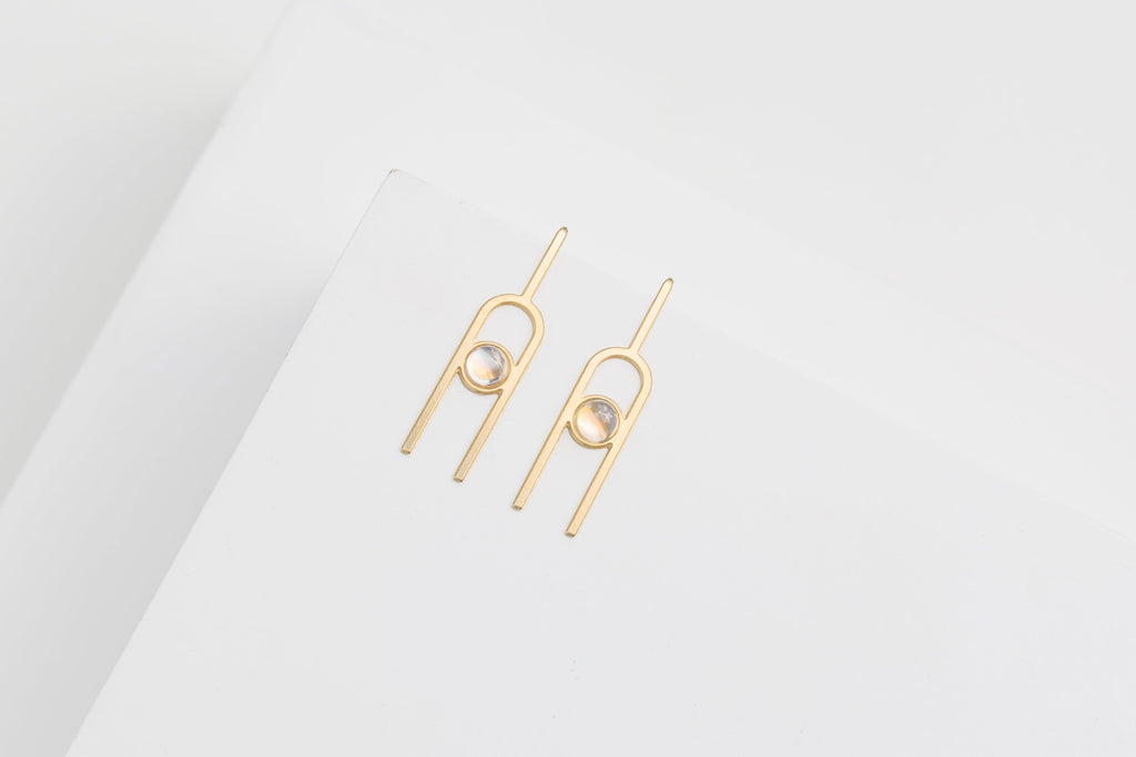 STUDIYO Jewelry Earrings MILA Stud | crystal glass arch earring