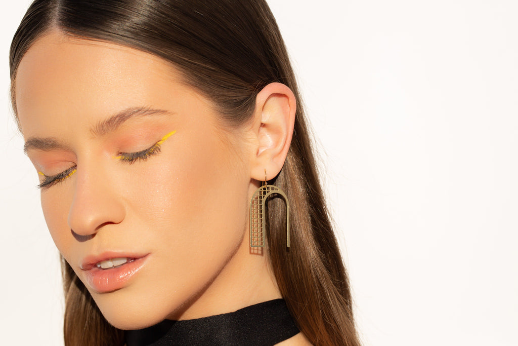 STUDIYO Jewelry Earrings Brass / Gold Filled Ear Wires PORTE Earrings | arched statement earrings