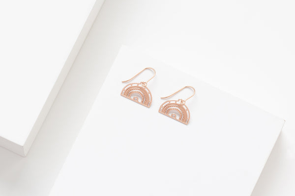 STUDIYO Jewelry Earrings Rose Gold SANTA MARIA Earrings | archway stainless steel earrings