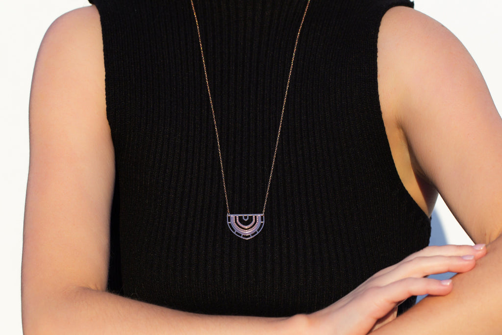 STUDIYO Jewelry Necklace Rose Gold SANTA MARIA Necklace | archway stainless steel necklace