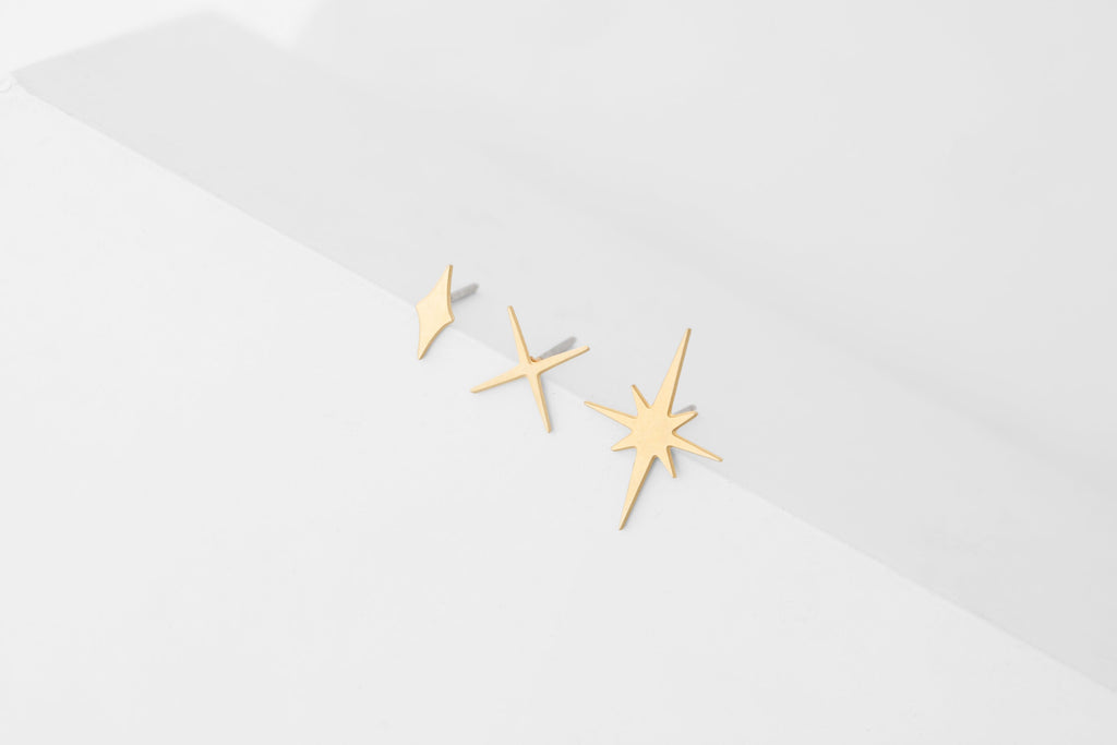 STUDIYO Jewelry Earrings Star Studs | minimal steel earring studs